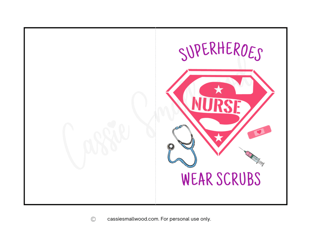10 Cute Nurse Thank You Cards (Free Printable) - Cassie Smallwood pertaining to Free Printable Cards For Nurses Week