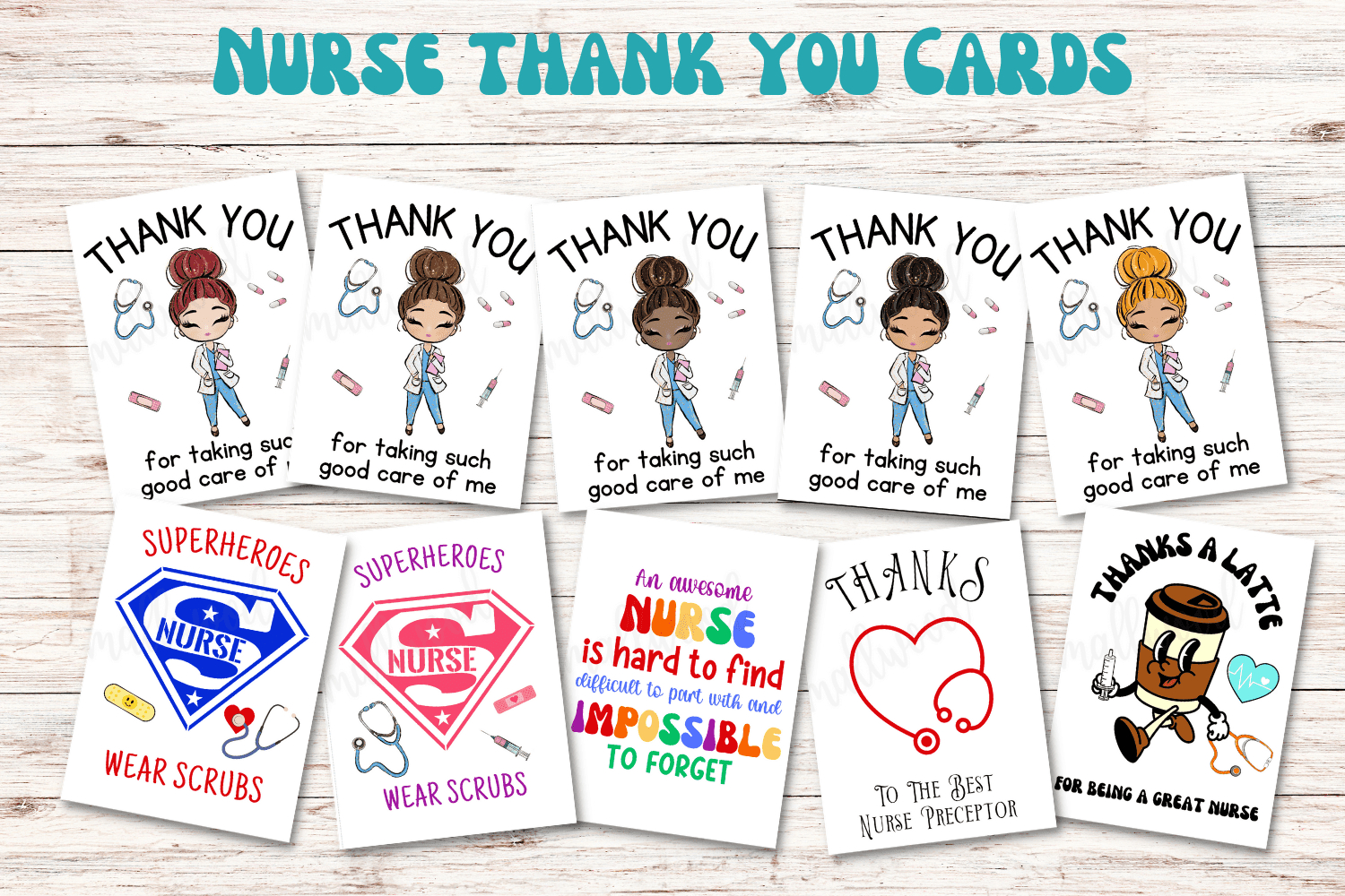 10 Cute Nurse Thank You Cards (Free Printable) - Cassie Smallwood with Free Printable Cards For Nurses Week