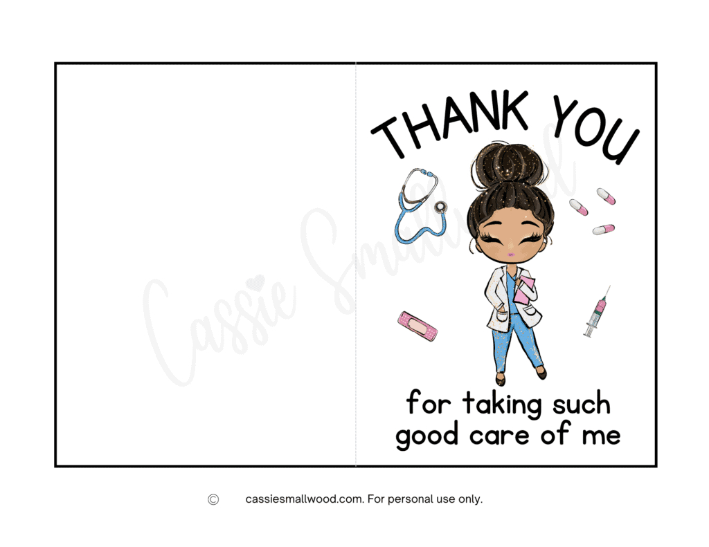10 Cute Nurse Thank You Cards (Free Printable) - Cassie Smallwood within FREE Printable Cards For Nurses Week