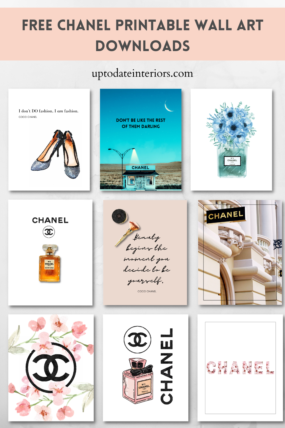 10 Original Free Printable Chanel Wall Art - with regard to FREE Printable Chanel Book Cover Template