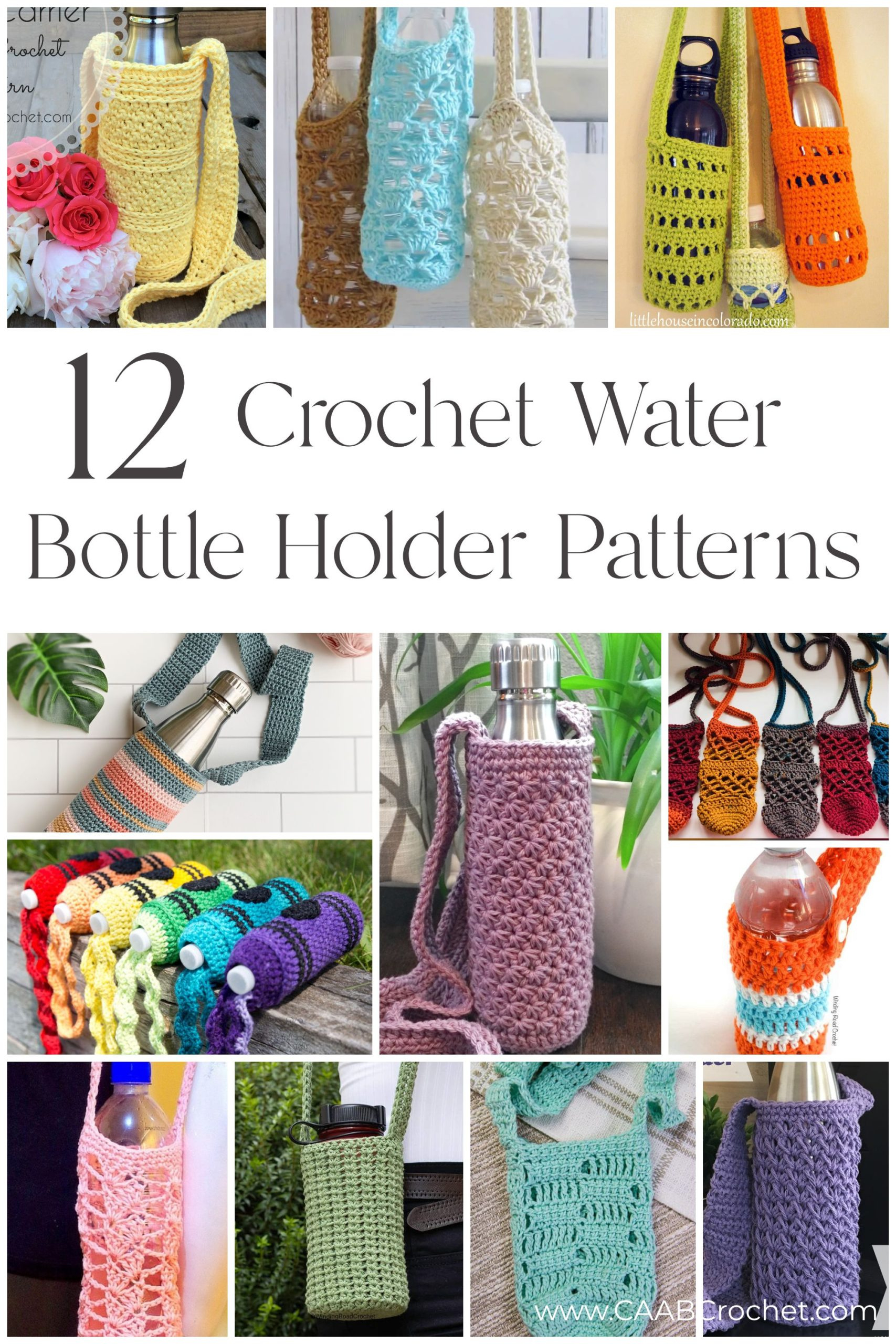 12 Free Water Bottle Crochet Patterns - Caab Crochet for Free Printable Crochet Water Bottle Holder Pattern
