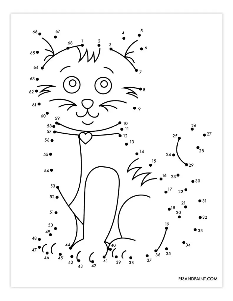 13 Free Printable Connect The Dots Worksheets - Pjs And Paint within FREE Printable Connect the Dots Worksheets