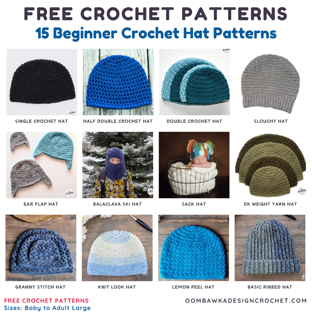 15 Easy Beginner Crochet Hat Patterns (Free And Quick) inside FREE Printable Crochet Patterns For Hats
