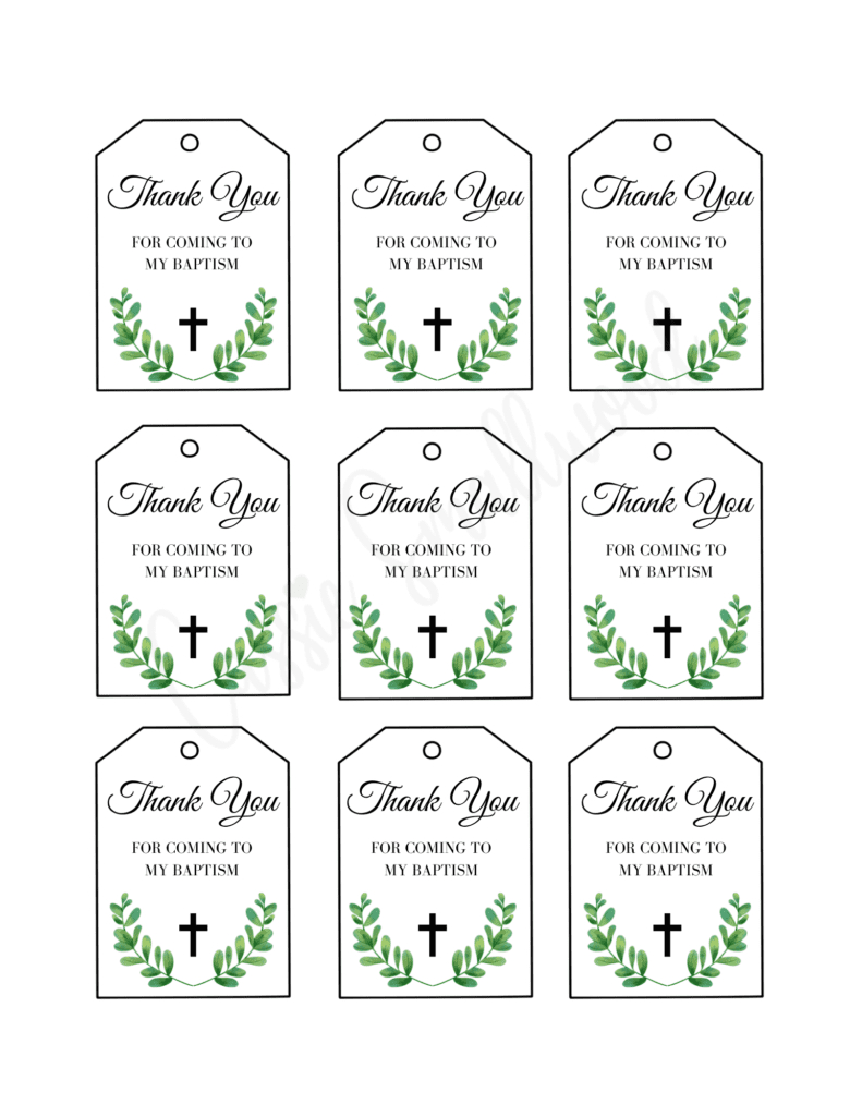 15 Insanely Cute Thank You Tags (Free Printable) - Cassie Smallwood throughout Free Printable Christening Favor Tags
