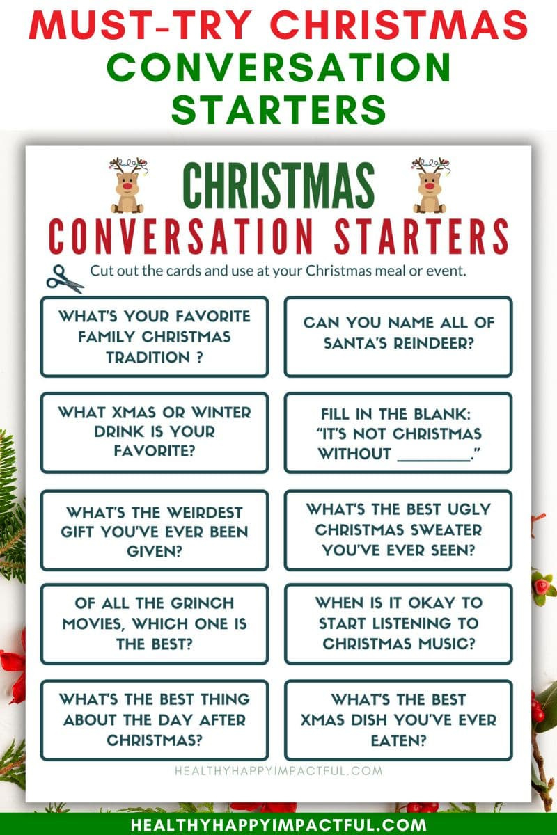 150 Fun Christmas Conversation Starters For Kids &amp;amp; Adults In 2025 for FREE Printable Christmas Conversation Starters