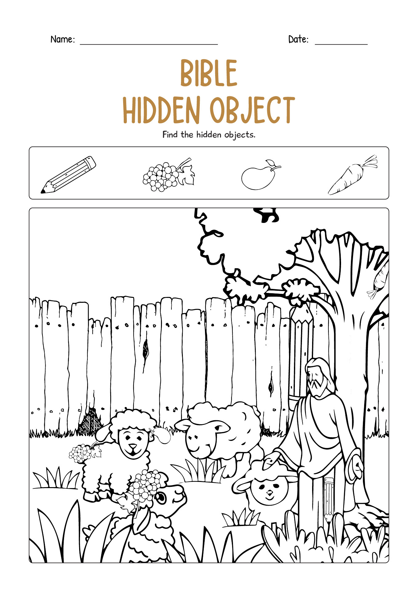 16 Bible Hidden Pictures Worksheets - Free Pdf At Worksheeto regarding FREE Printable Christian Hidden Pictures