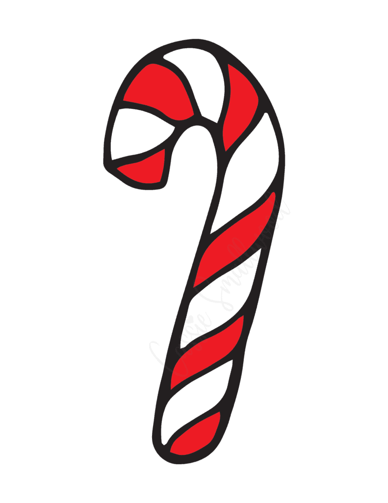 17 Awesome Candy Cane Templates - Cassie Smallwood throughout FREE Printable Candy Cane Pictures