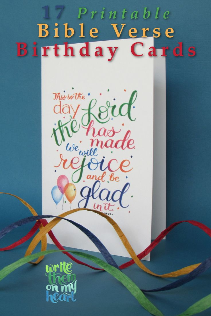 17 Printable Bible Birthday Cards - Write Them On My Heart with Free Printable Christian Birthday Cards For Wife