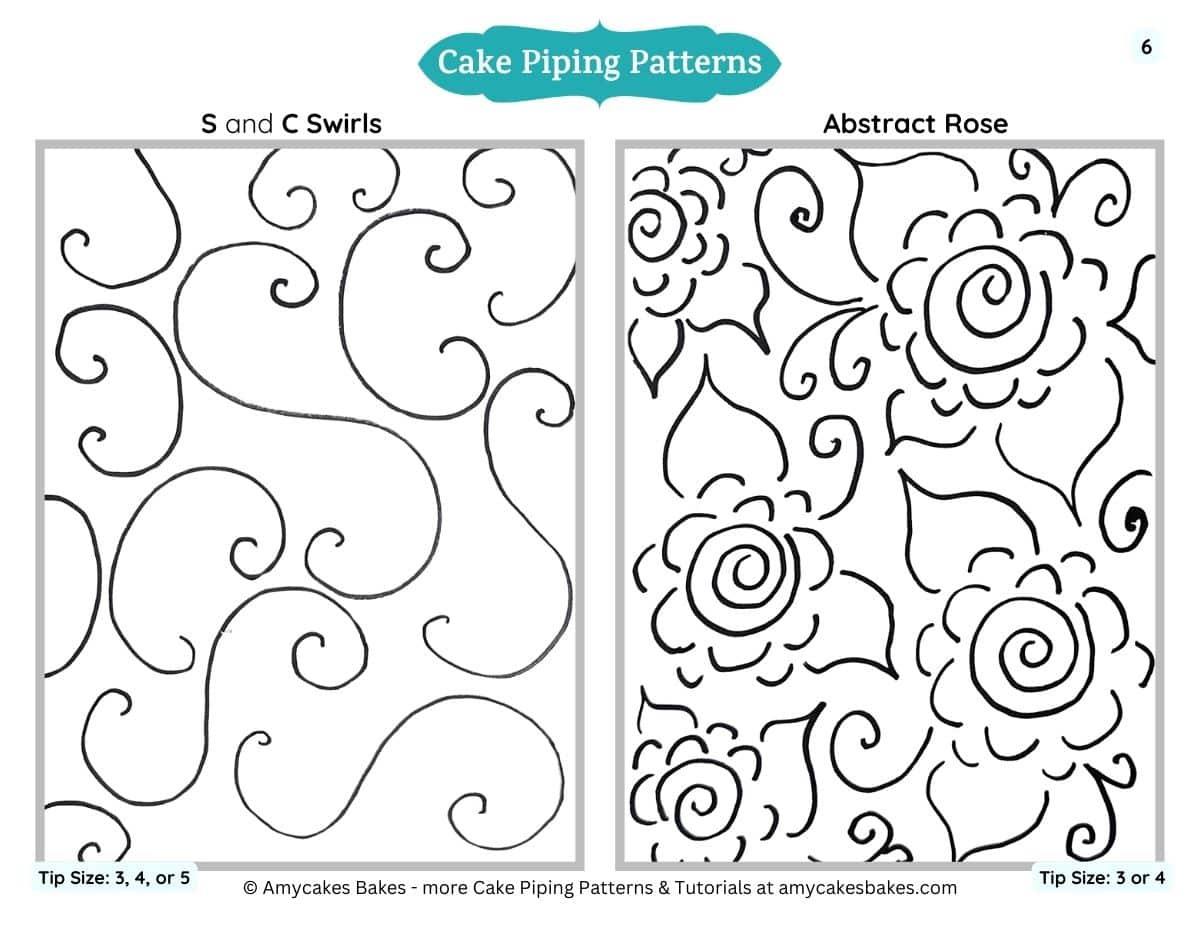 18 Pro Cake Decorating Piping Patterns + Free Practice Templates pertaining to FREE Printable Cake Decorating Practice Sheets