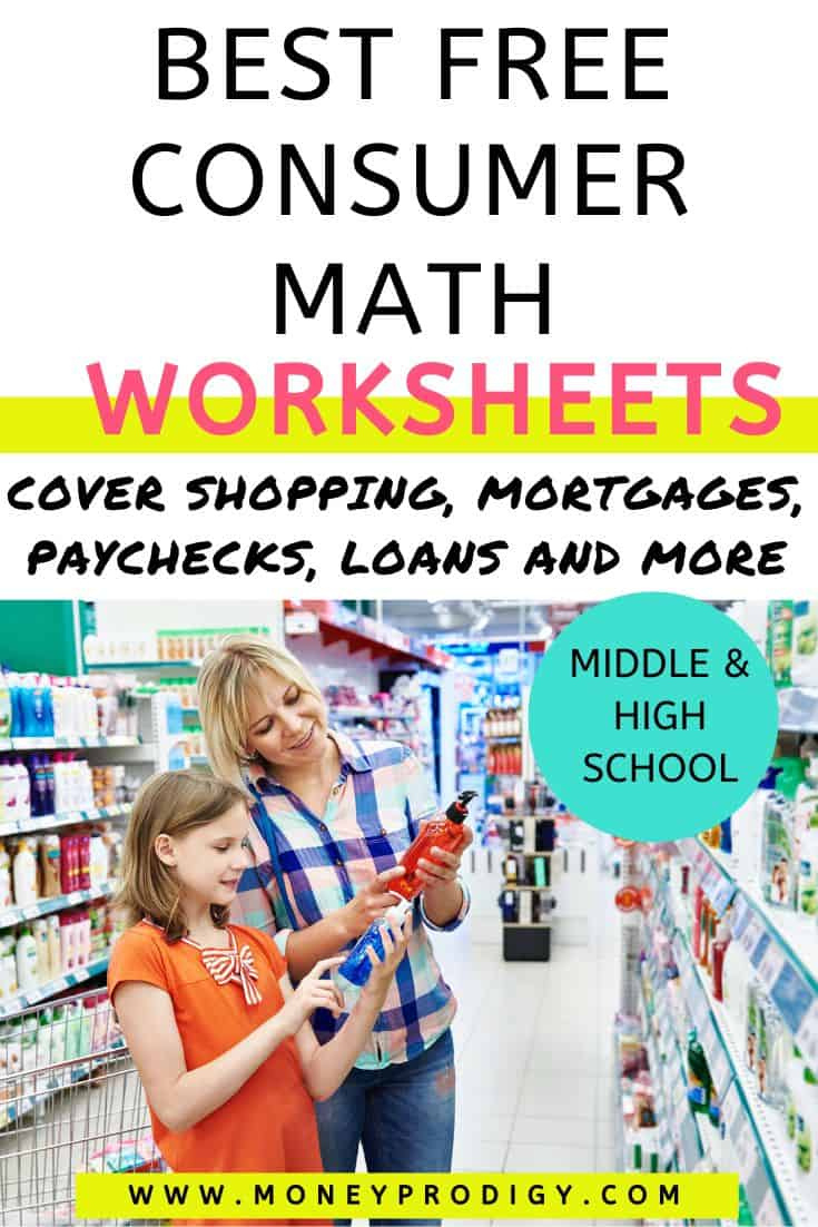 19 Free Consumer Math Worksheets (Middle &amp;amp; High School) regarding FREE Printable Consumer Math Worksheets