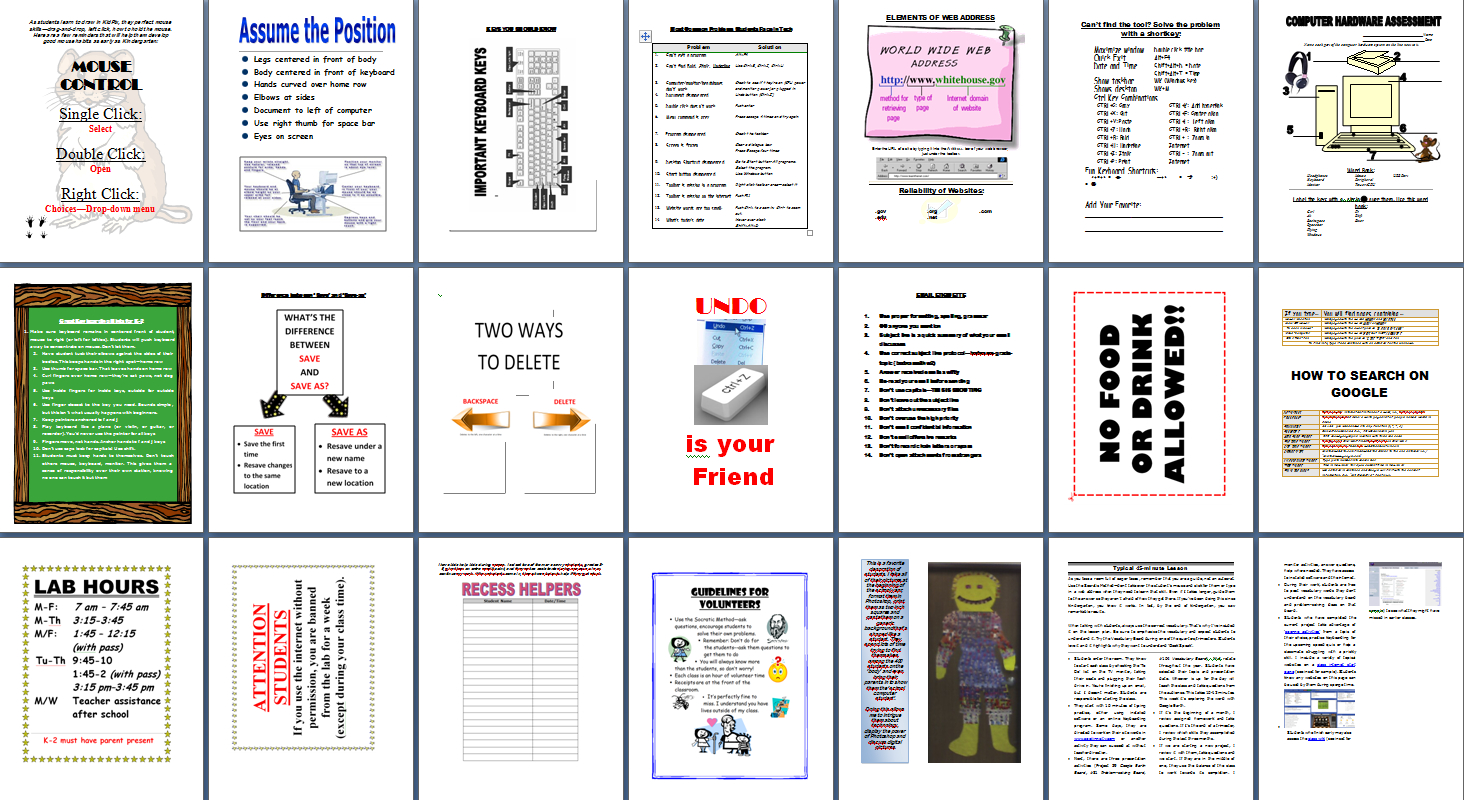 19 Free Posters For Your Tech Lab | Ask A Tech Teacher inside Free Printable Computer Lab Posters