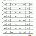 1St Grade Math Worksheets Counting1S And 10S throughout Free Printable Counting By Tens Worksheets