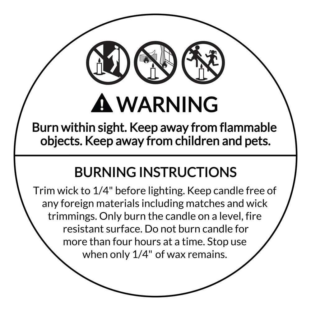 2.5&amp;quot; Circle Candle Warning Labels - White Paper - St6712Wd with regard to Free Printable Candle Warning Labels