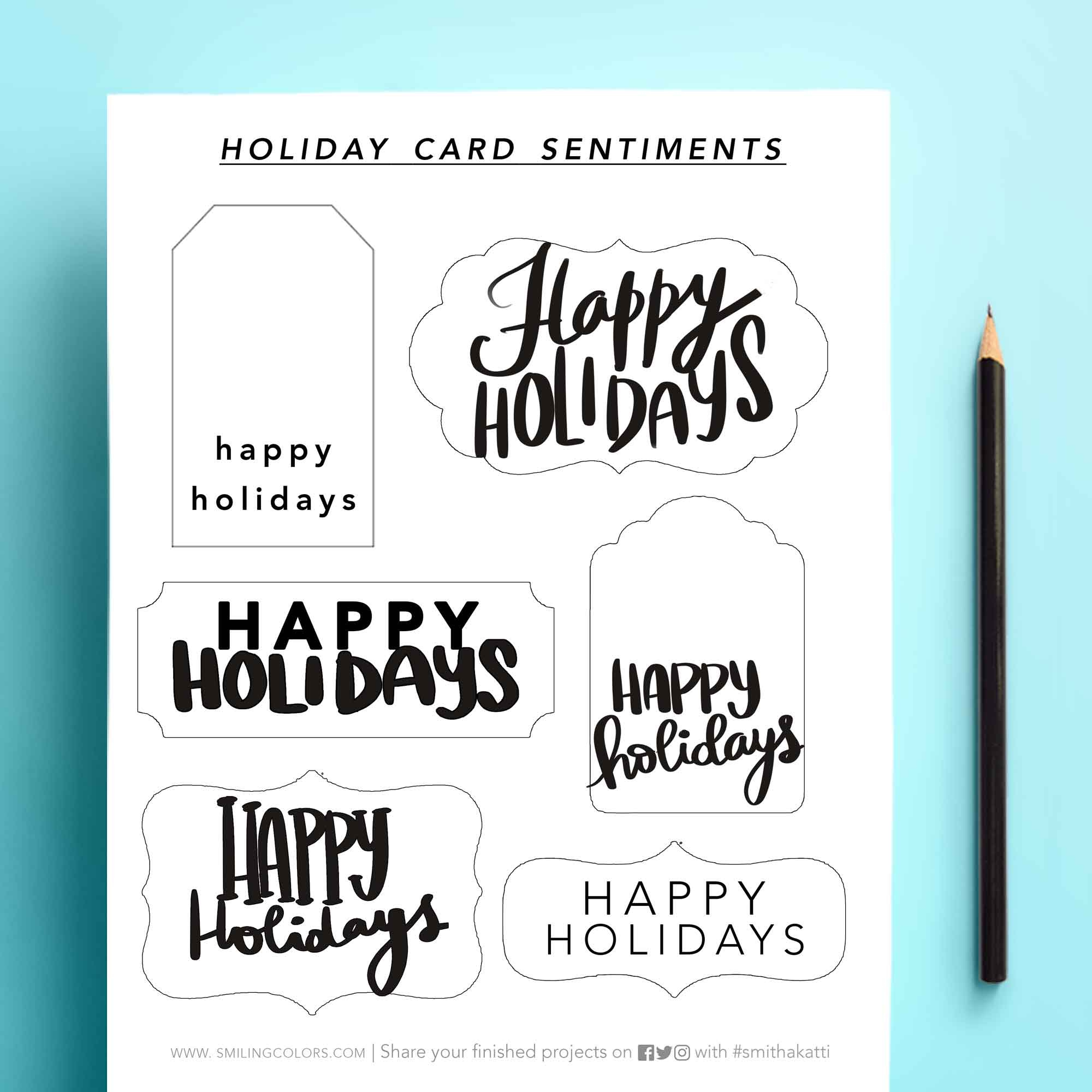 20+ Absolutely Free Printable Christmas Gift Tags! for FREE Printable Christmas Card Sentiments