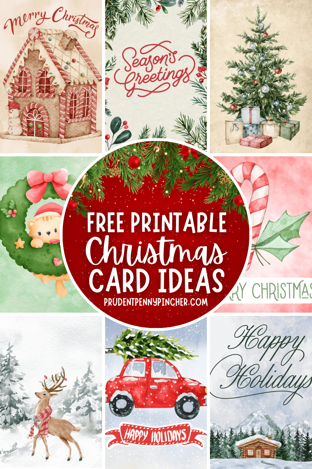 20 Free Christmas Printable Cards - Prudent Penny Pincher within Free Printable Christmas Cards With Pictures