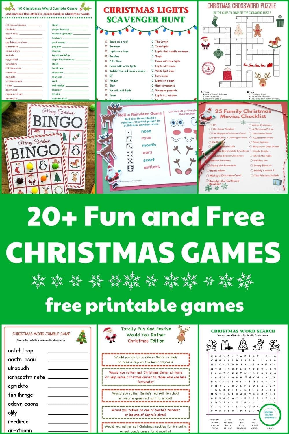 20+ Free Printable Christmas Games For The Whole Family intended for FREE Printable Christmas Games For Families