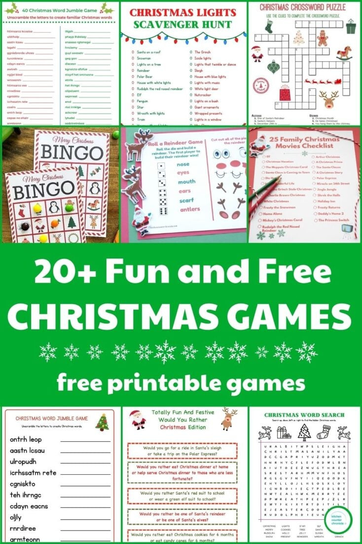 20+ Free Printable Christmas Games For The Whole Family intended for Free Printable Christmas Games For Family