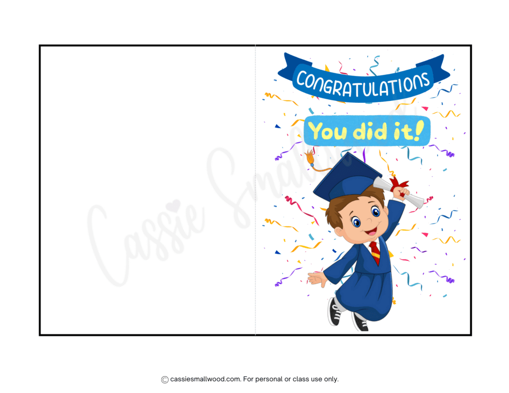 20 Free Printable Graduation Cards - Cassie Smallwood in Free Printable Congratulations Graduation Cards