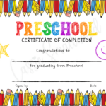 20 Preschool And Kindergarten Graduation Certificates (Free with regard to FREE Printable Certificates For Preschool