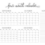2025 Four Month Calendars - 31 Free Printables | Printabulls throughout Free Printable Calendar 4 Months Per Page
