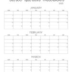 2025 Three Month/Quarterly Calendars - 36 Free Cals | Printabulls regarding FREE Printable Calendar 3 Months Per Page