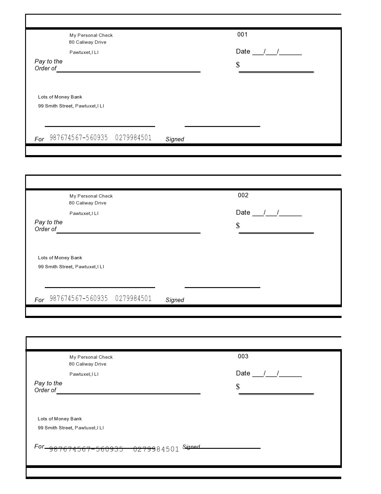 23 Blank Check Templates (Real &amp;amp; Fake) ᐅ Templatelab inside FREE Printable Checks For Practice