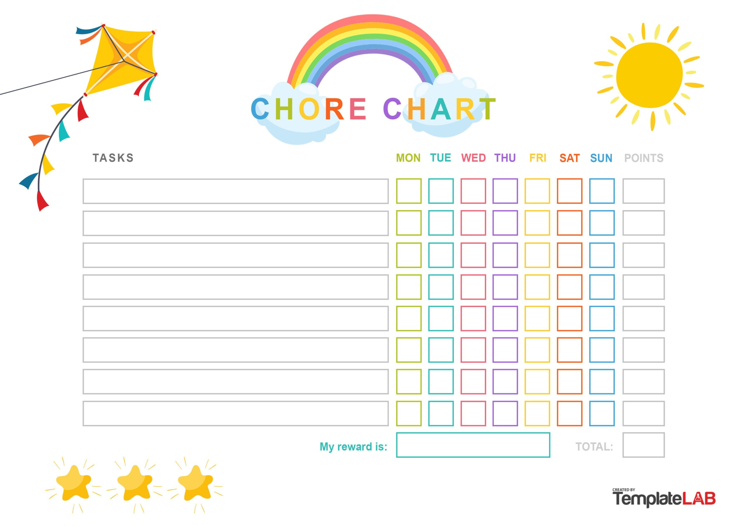 23 Free Chore Chart Templates For Kids ᐅ Templatelab throughout Free Printable Chore Chart With Prices