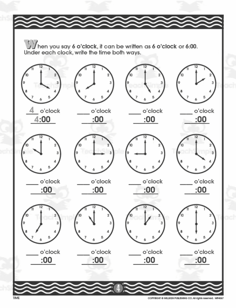 24 Of The Best 1St Grade Time Worksheets - The Teach Simple Blog for Free Printable Clock Worksheets Grade 1