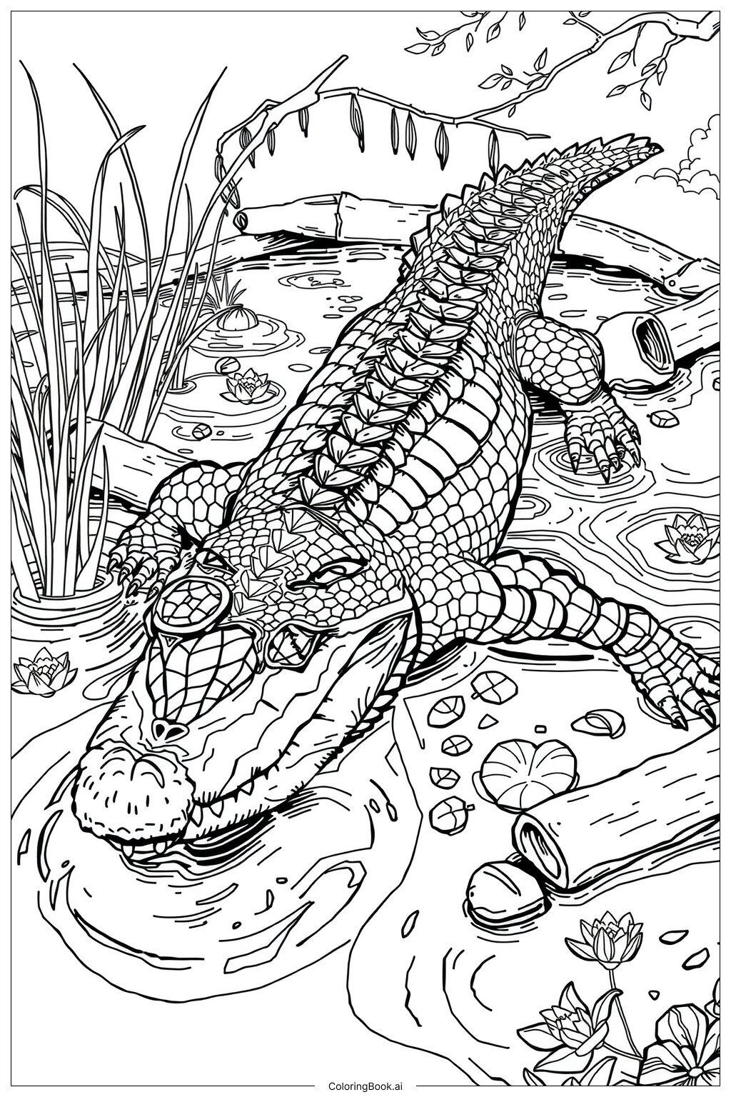 25 Crocodile Coloring Pages (Free Pdf &amp;amp; Png Printables) with Free Printable Crocodile Colouring Pages