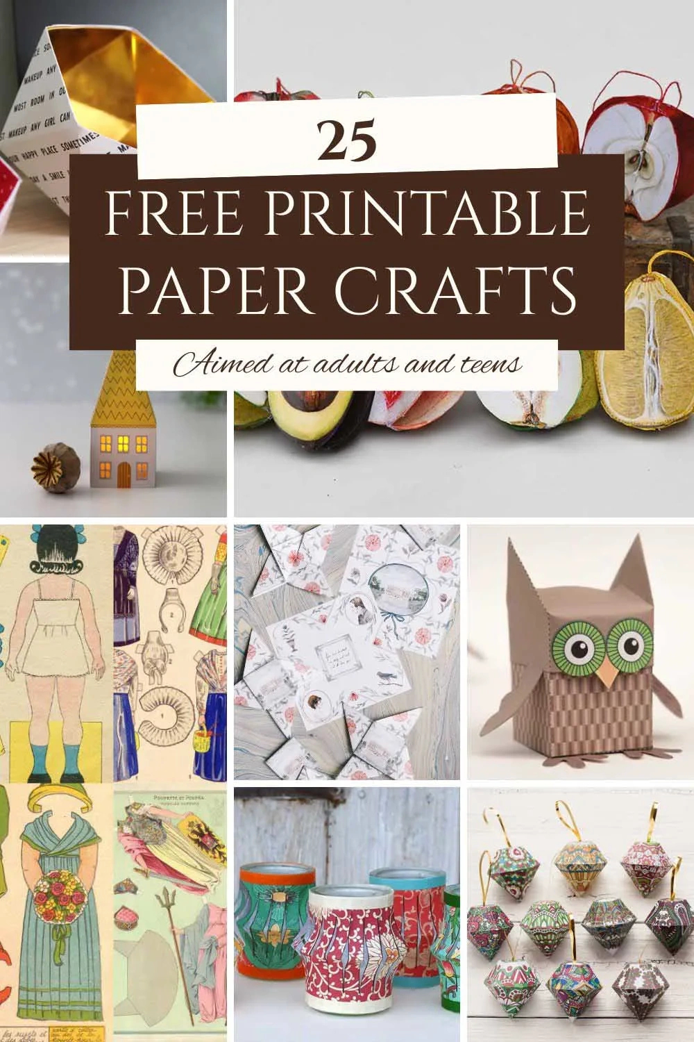 25 Free Printable Paper Crafts For Adults And Teens - Pillar Box Blue regarding Free Printable Crafts For Adults