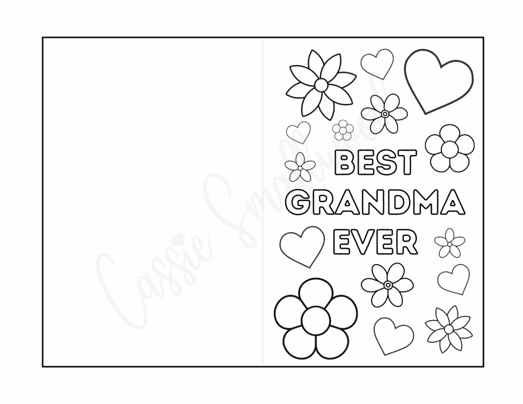 26 Unique Printable Mother&amp;#039;S Day Cards To Color {Pdf} - Cassie throughout FREE Printable Cards For Grandma