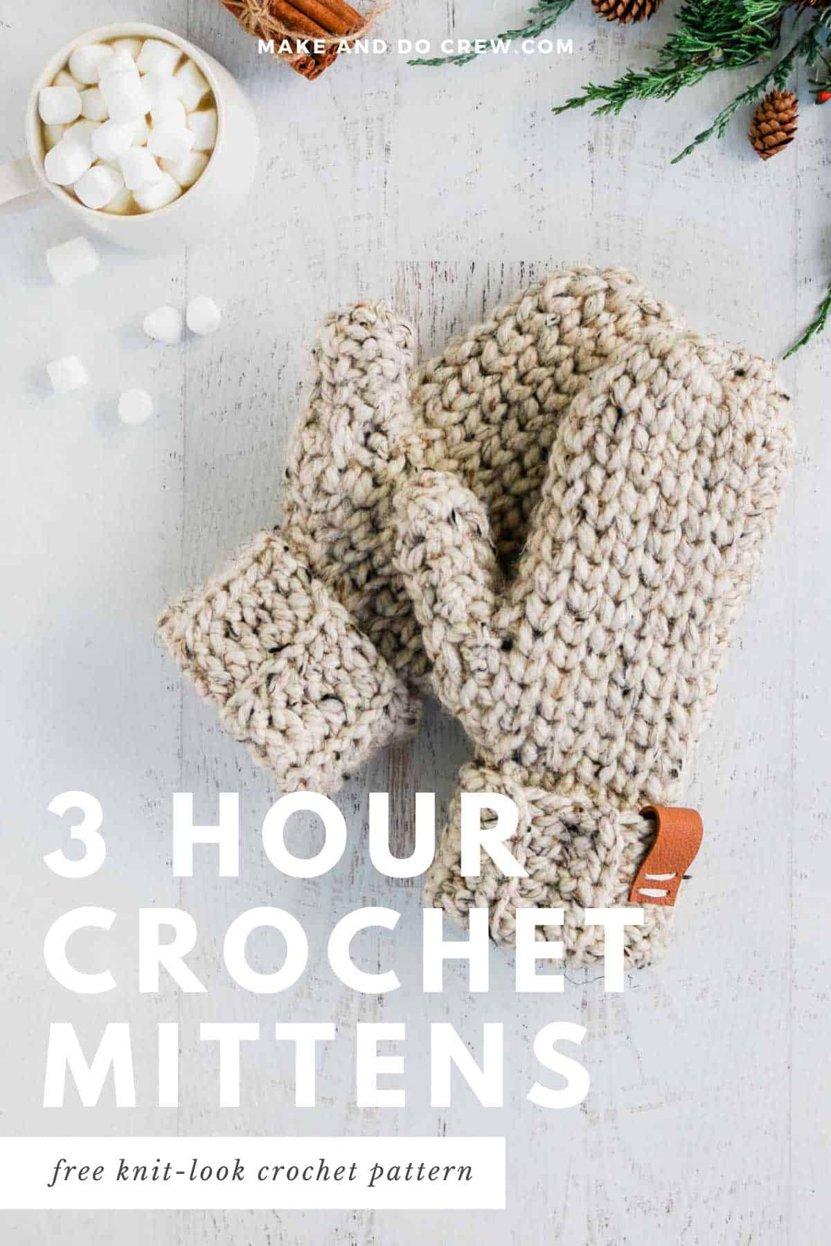 3 Hour Crochet Mittens [Free Pattern + Detailed Tutorial] 🧶 pertaining to FREE Printable Crochet Mitten Patterns