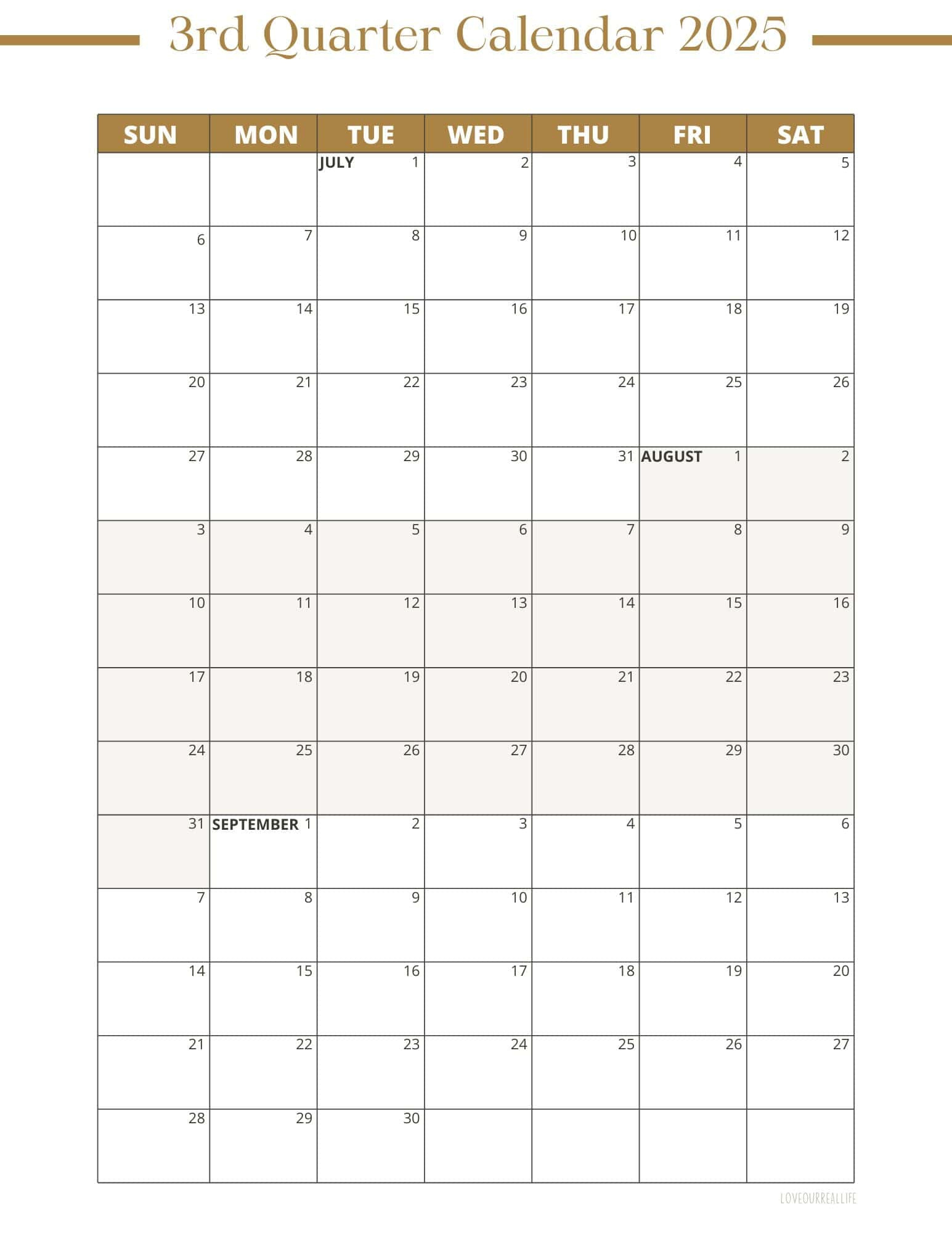 3 Month Calendar Printables: 2025 And 2026! ⋆ Love Our Real Life for FREE Printable Calendars 3 Months Per Page