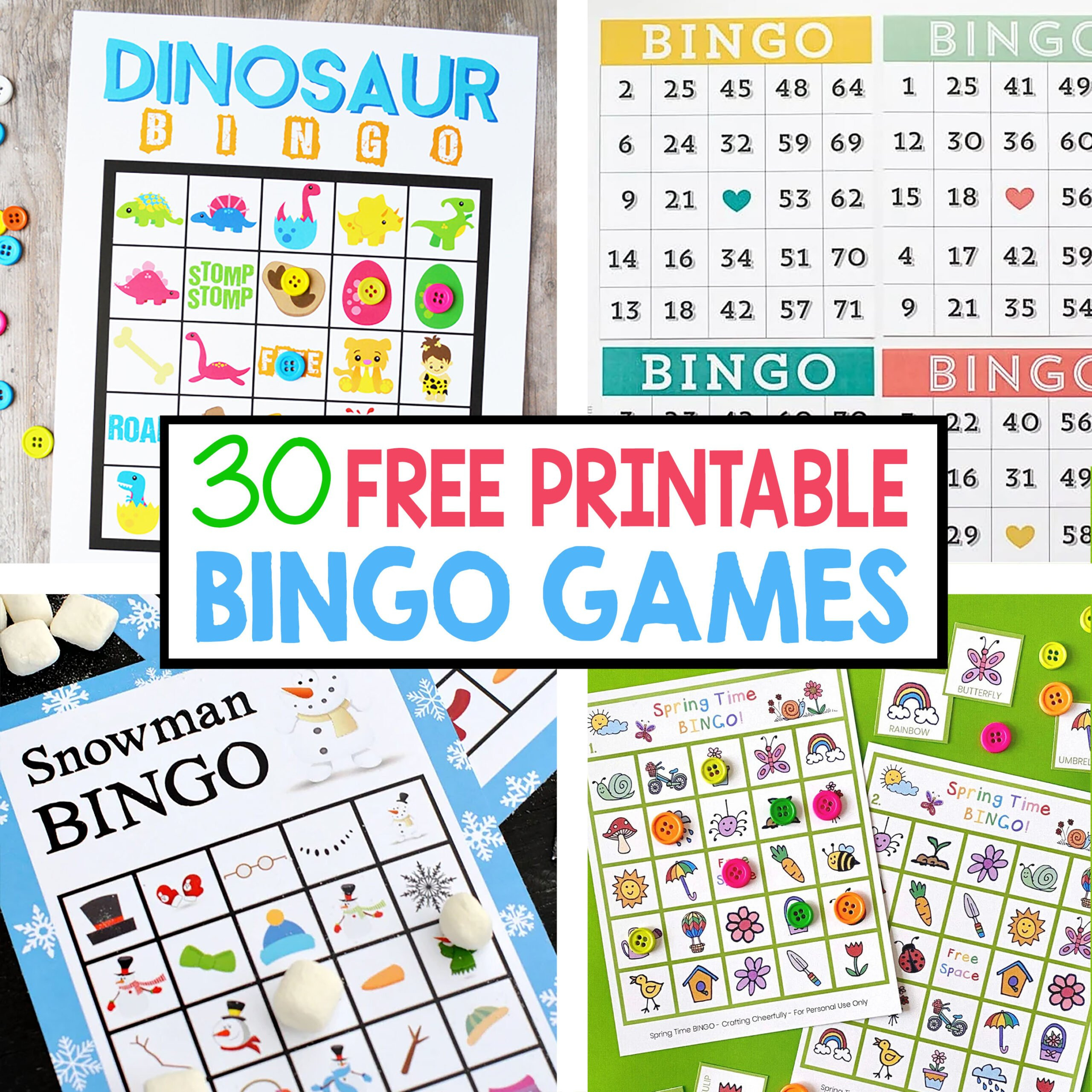 30 Free Printable Bingo Games - Crafting Cheerfully throughout Free Printable Classroom Bingo Cards