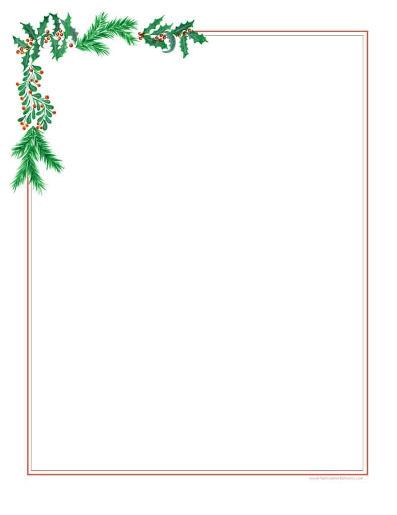 30+ Free Printable Christmas Border Printable Templates - The regarding Free Printable Christmas Border Paper Stationery