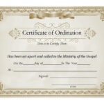 38 Ordination Certificate Templates (Free Printables) for FREE Printable Certificate of Ordination Template