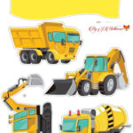 39 Construction Equipment Ideas | Birthday Cake Topper Printable throughout Free Printable Construction Cake Toppers