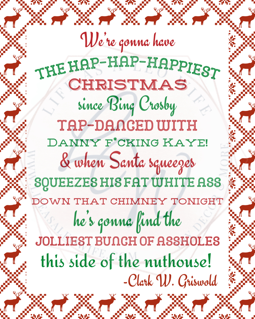 3Rd Annual Christmas Family Movie Night/Party Printable Set throughout Free Printable Christmas Vacation Quotes