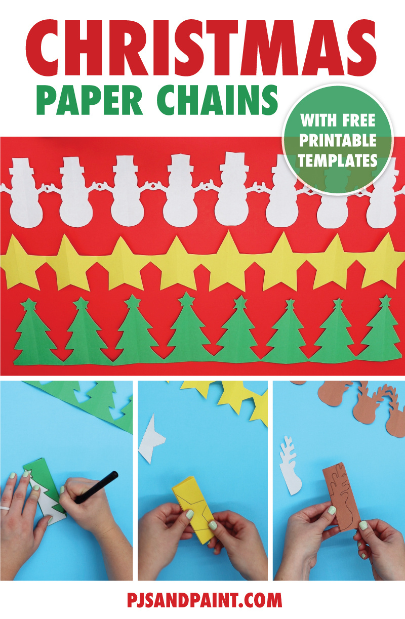 4 Free Printable Christmas Paper Chain Templates - Pjs And Paint within FREE Printable Christmas Paper Chains