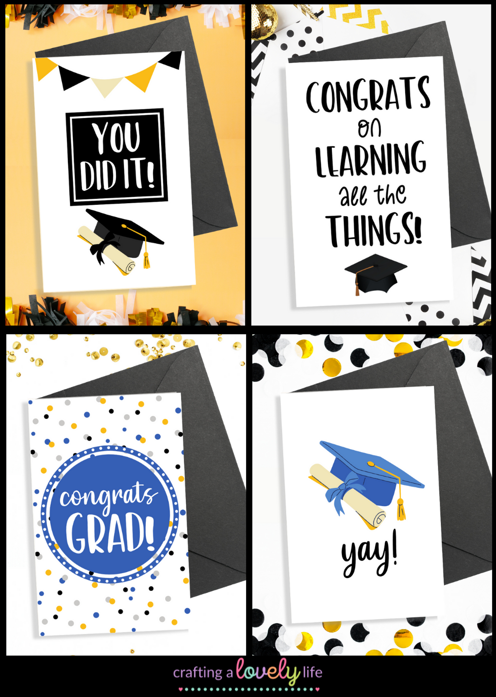 4 Printable Free Graduation Cards pertaining to FREE Printable Congratulations Graduation Cards