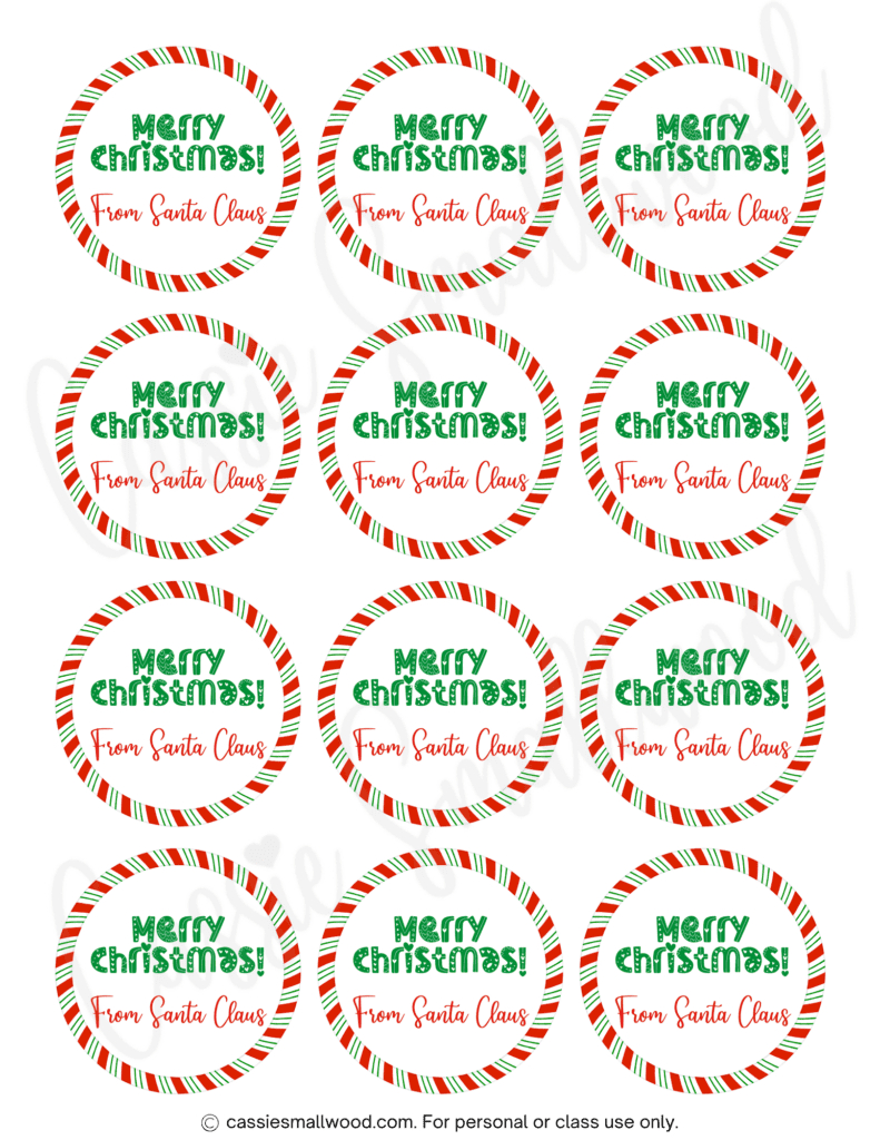 400+ Cutest Printable Christmas Tags (Free Pdf) - Cassie Smallwood for Free Printable Christmas Price Tags