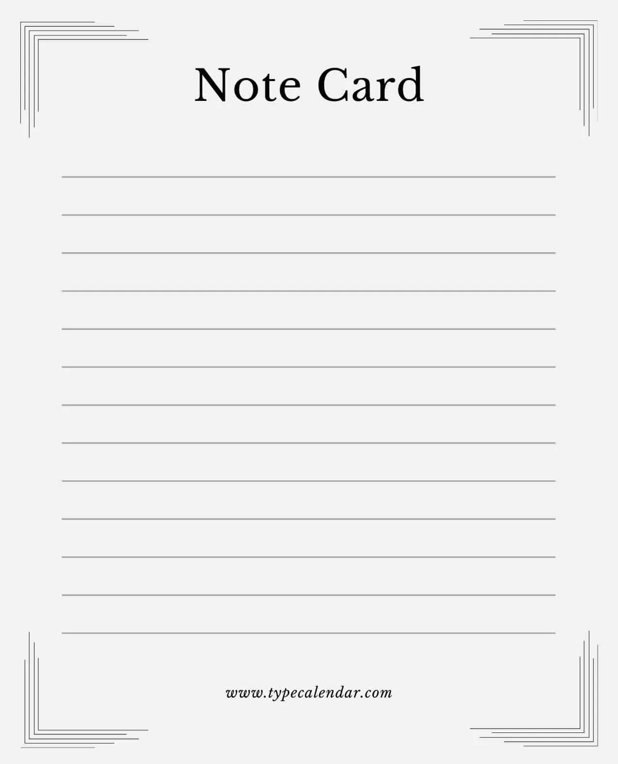 42+ Free Printable Note Card Templates [Word, Pdf] regarding Free Printable Card Templates Blank