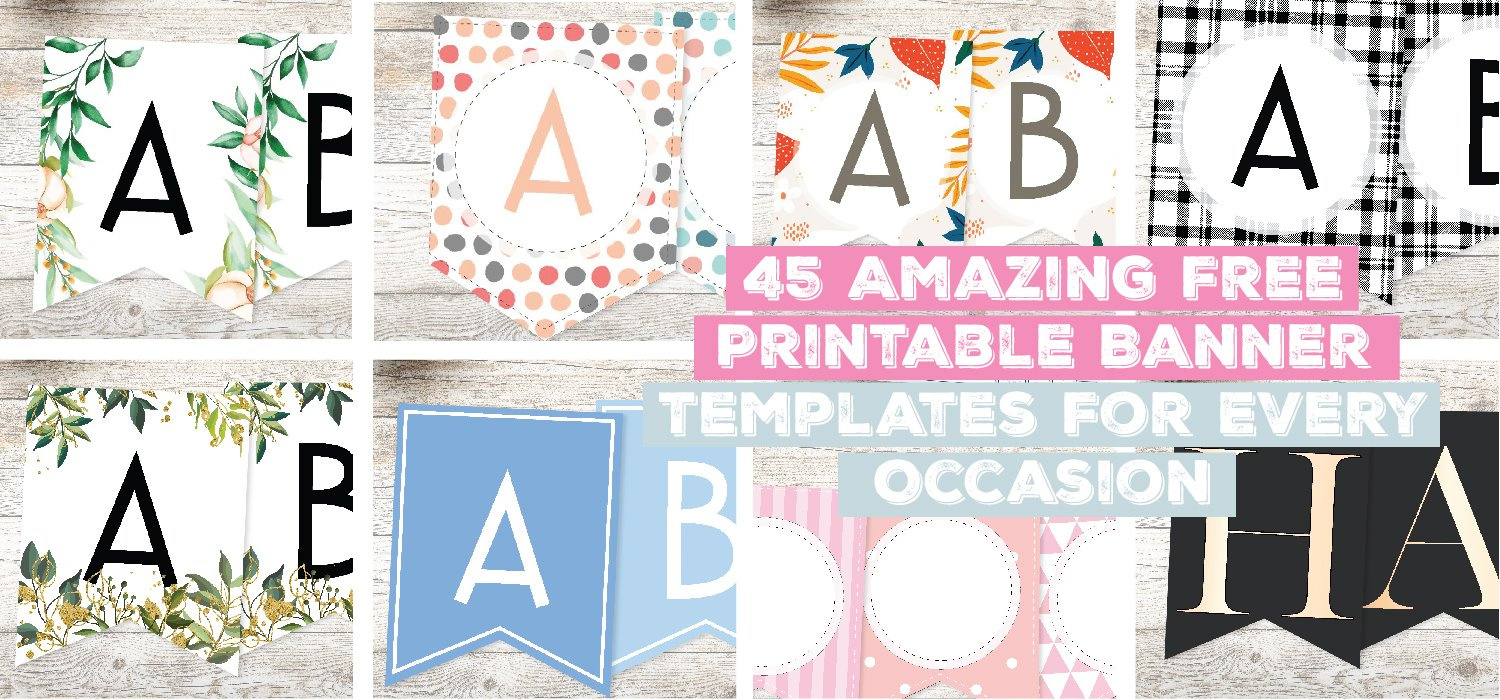 45 Amazing Free Printable Banner Templates For Every Occasion for FREE Printable Bunting Banner Template