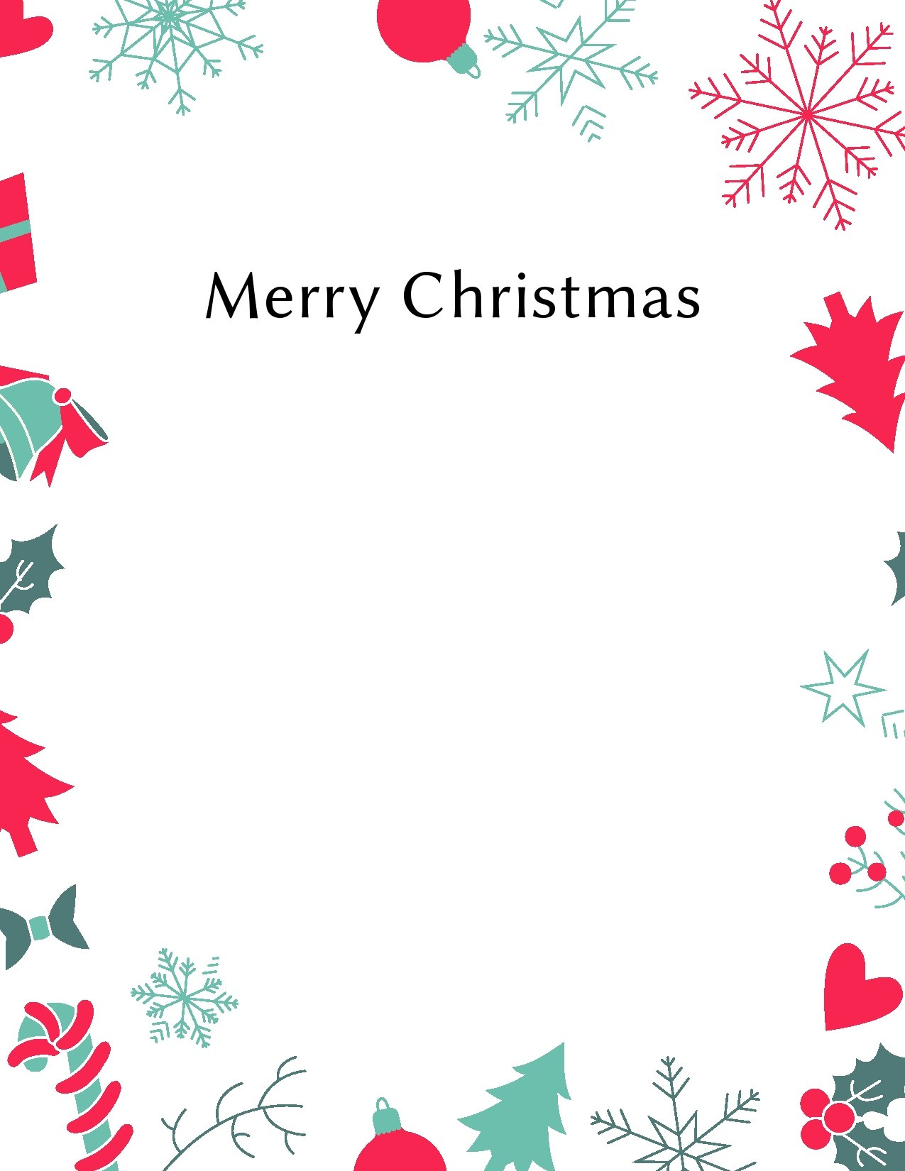 45 Printable Christmas Letter Templates [100% Free] ᐅ Templatelab for FREE Printable Christmas Letterhead Template