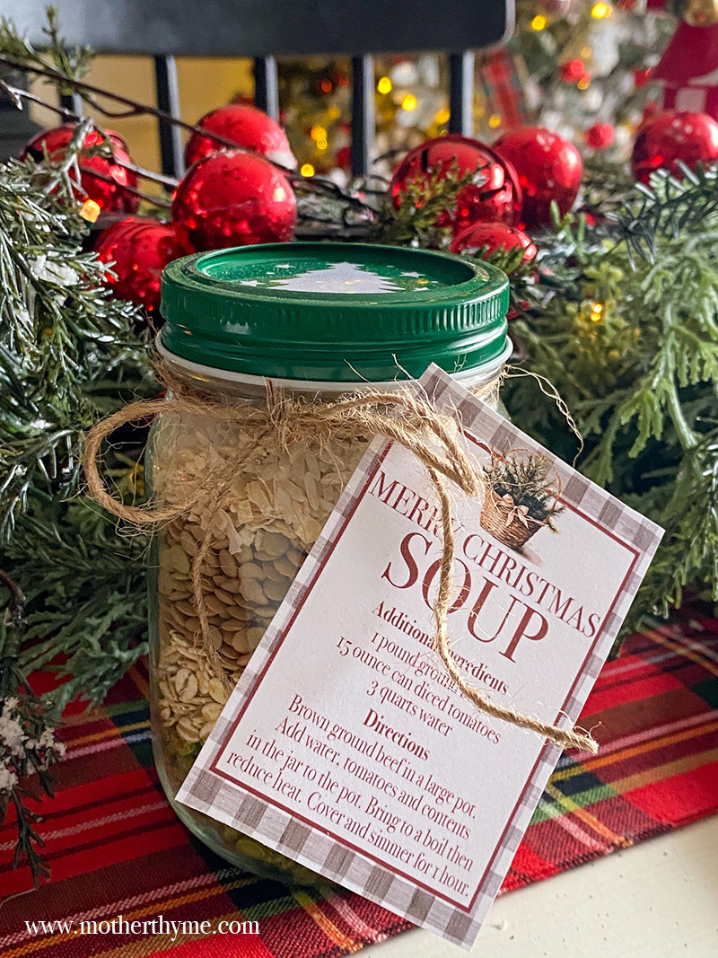 5 Christmas Gift In A Jar Ideas + Free Printable Tags! - Mother Thyme in Free Printable Christmas Jar Tags