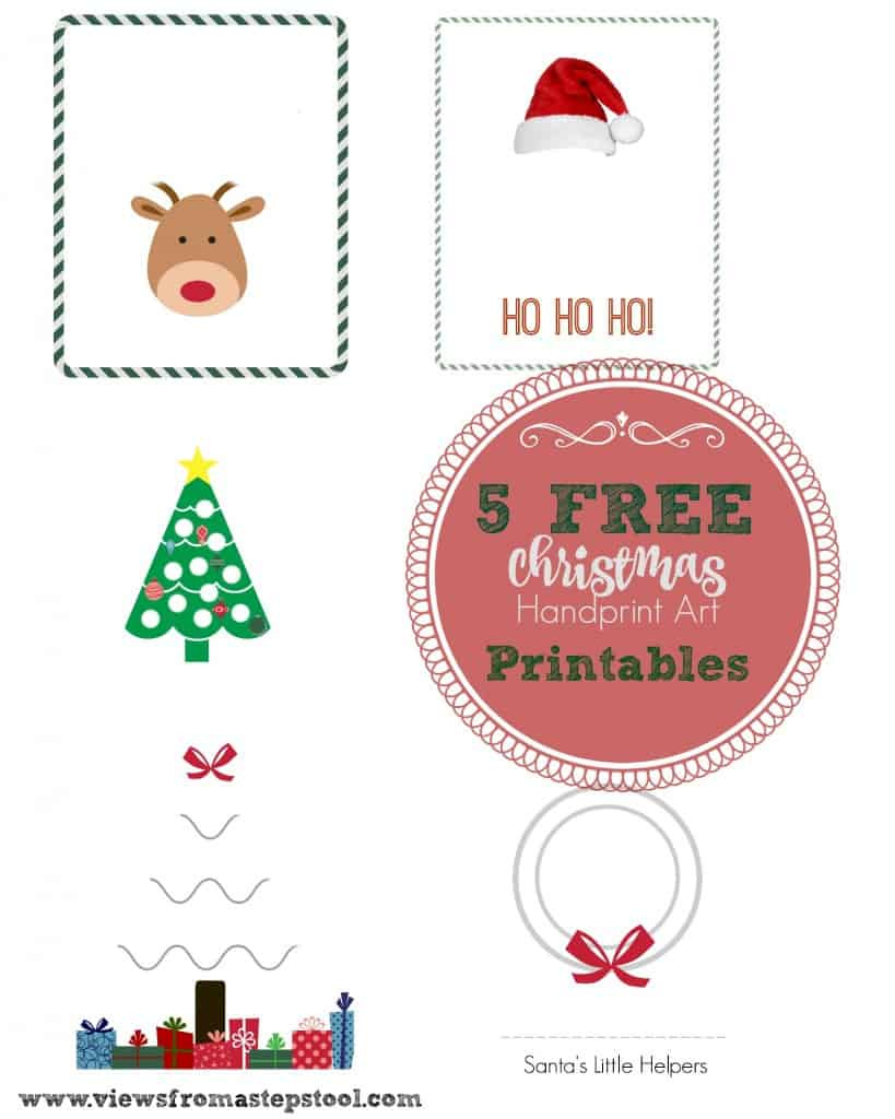 5 Christmas Handprint Art Templates For Gifting, Decor Or Fun! pertaining to FREE Printable Christmas Handprint Art