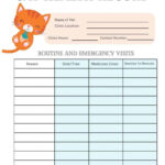 5 Free Printable Pet Health Record Sheets - My Printable Home intended for FREE Printable Cat Health Record