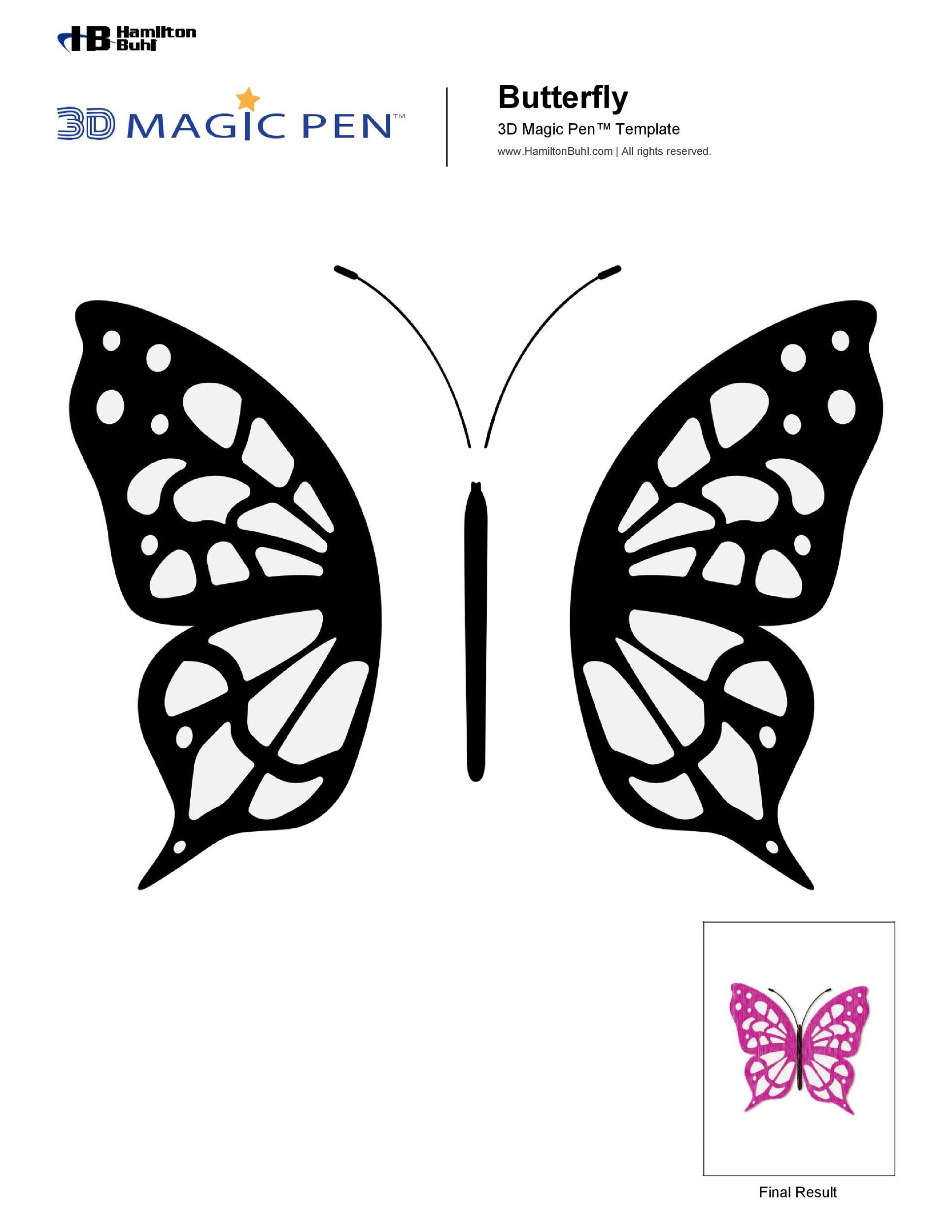 50 Printable &amp;amp; Cut Out Butterfly Templates 🦋 ᐅ Templatelab within Free Printable Butterfly Wings Template