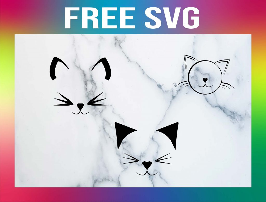 6 Free Cat Svgs with FREE Printable Cat Ear Template