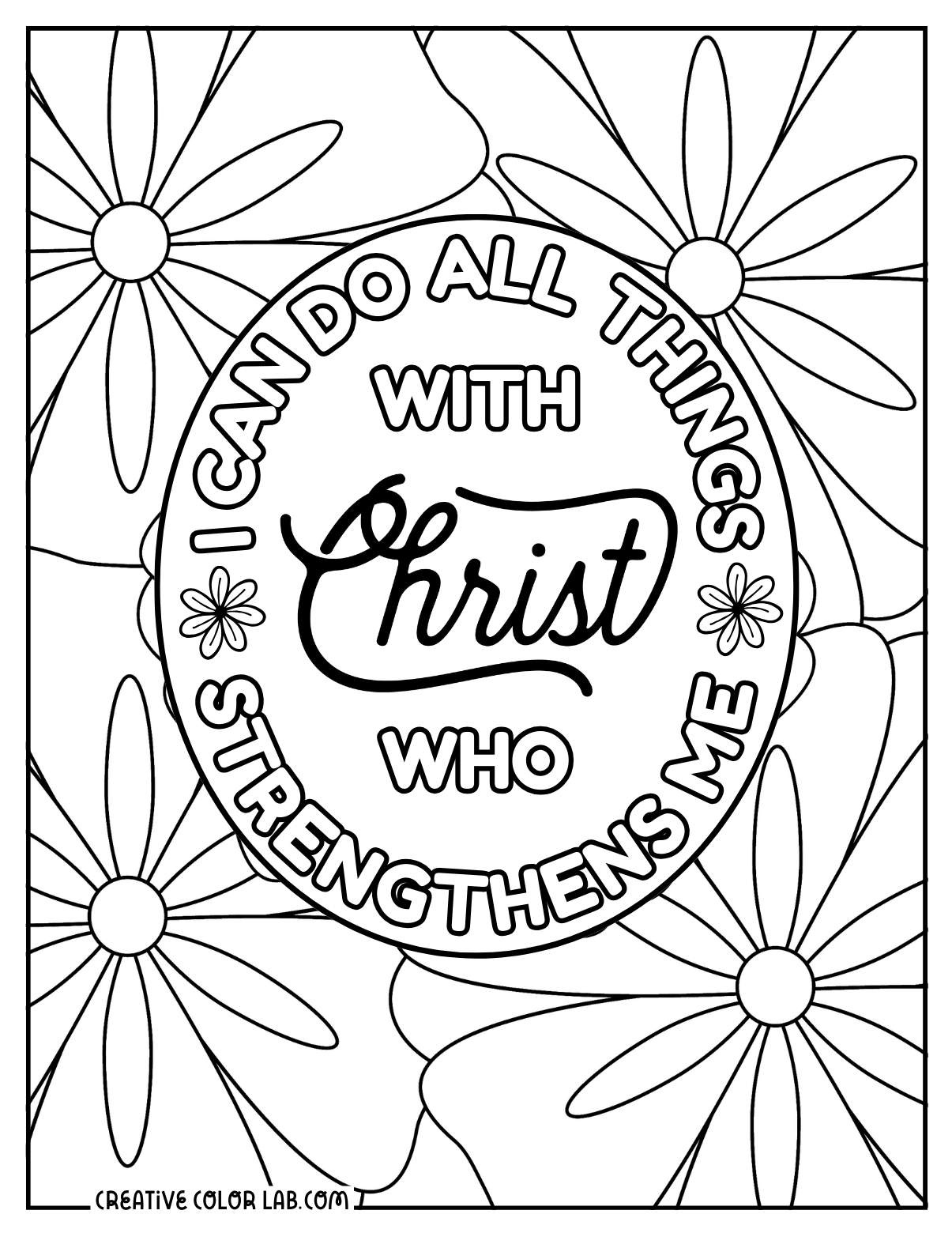 61 Bible Verse Coloring Pages | Free Printable Christian Quotes for FREE Printable Christian Colouring Pages